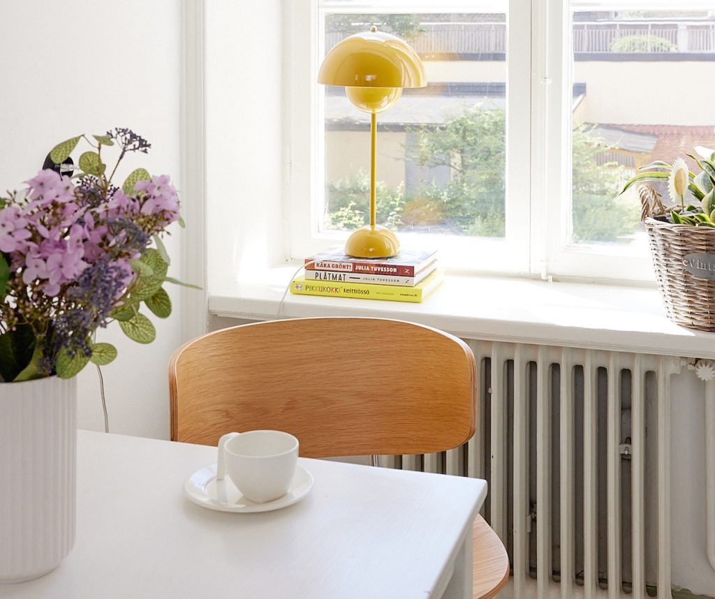 Gul lampa inredning