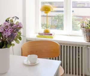 Gul lampa inredning